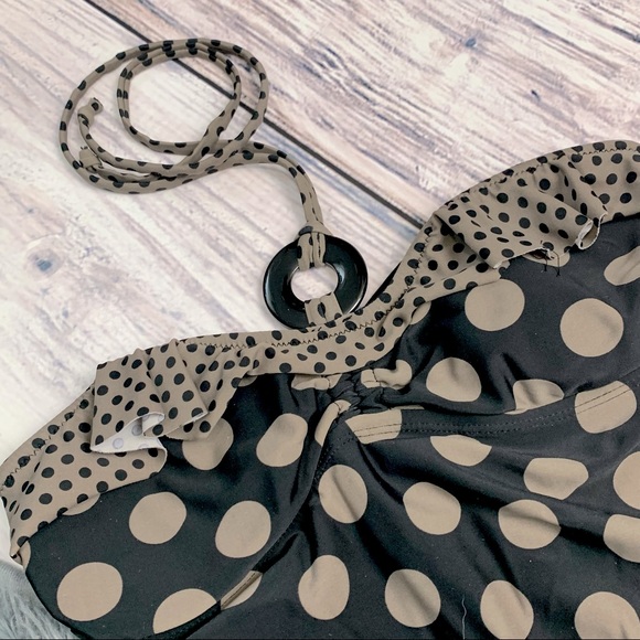 Polka Dot Vintage Style One-piece Bathing Suit - Picture 3 of 5